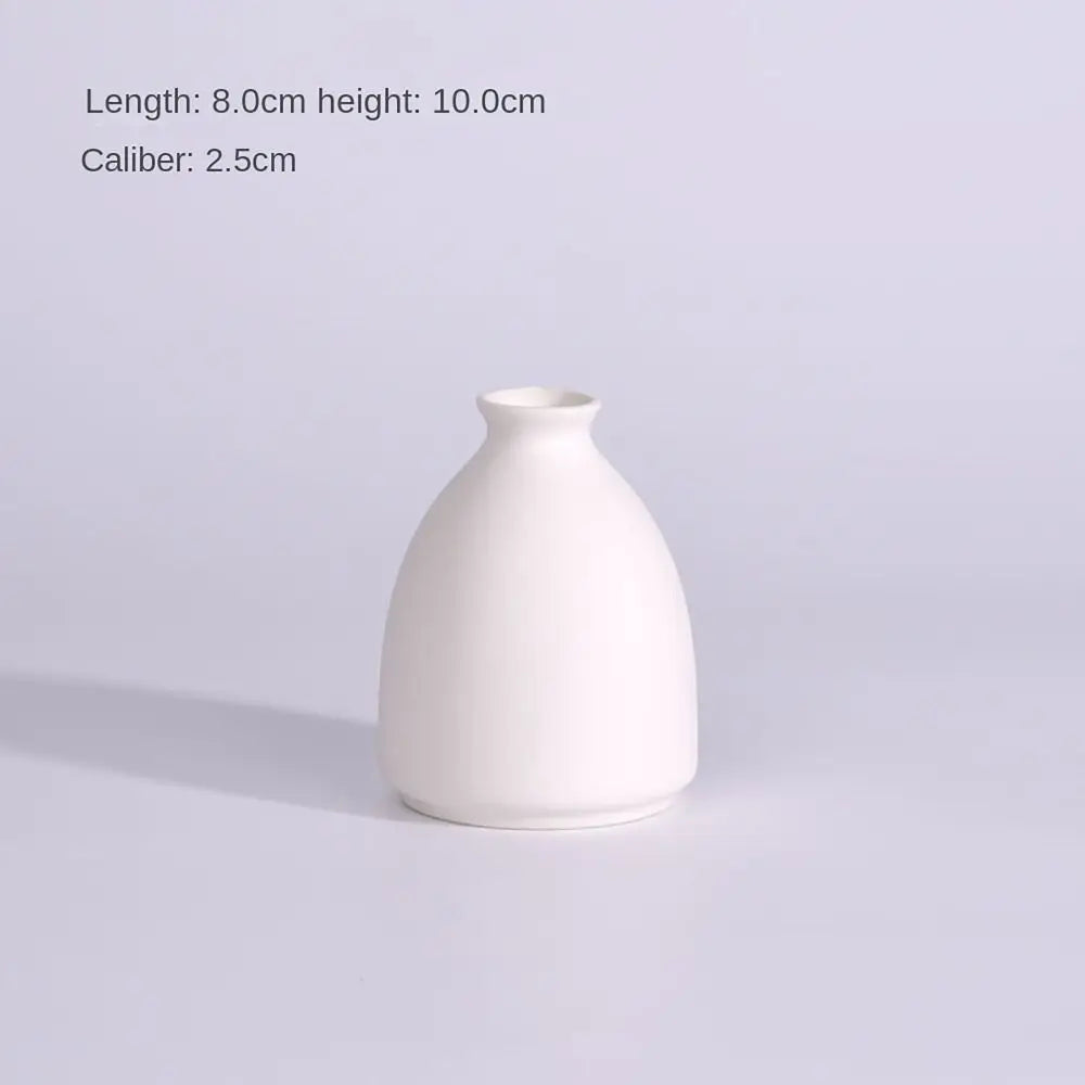 Nordic Style Ceramic Vase Ceramic Vase Desktop Ornaments Dried Flower Decor Hydroponic Plant Vase Bouquets Vases