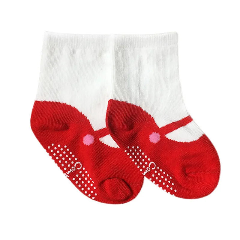 3Pair/lot new baby anti-skid socks casual girls' baby socks