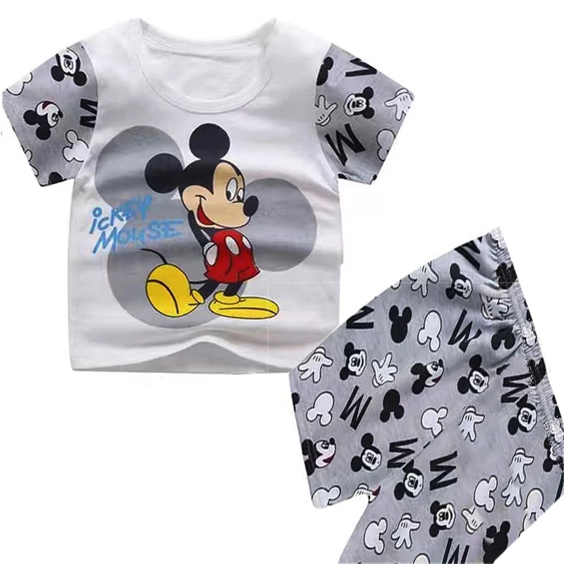 2024 Summer Boys Girls Clothes Set T-shirt+pants 2pcs Children's Clothing Fashion Pink Baby OutSet Newborn Baby Suit
