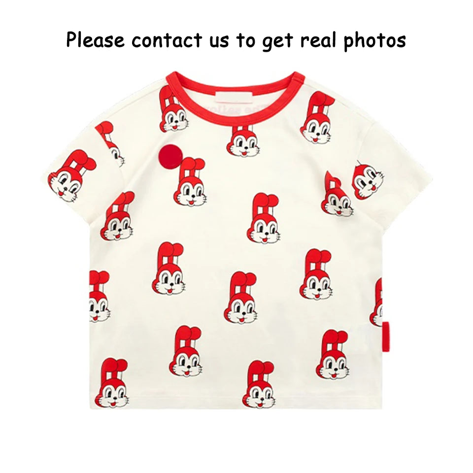 Summer Korean Children Clothes Set Bebe Girls Strawberry Print Vest Tee Boys Cartoon T-shirts Shorts Kid Sweatshirts Tee Pants