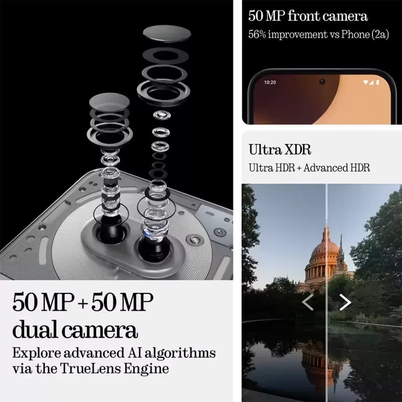 Global Version Nothing Phone (2a) Plus 6.7” 120Hz AMOLED Display MTK Dimensity 7350 Pro 50MP Camera 5000mAh Battery 50W Charge