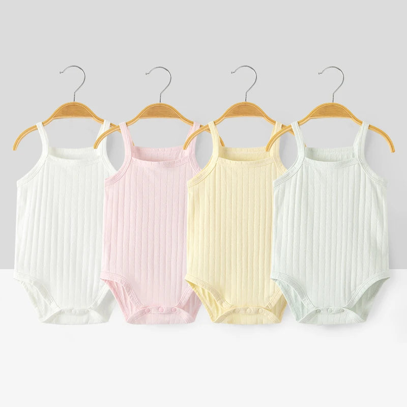 Soft &amp; Breathable Cotton Summer Sleeveless Baby Romper Baby Girl Bodysuit Newborn Baby Clothes Baby Jumpsuit