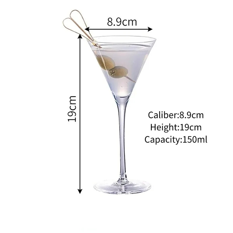 Japanese Handmade Cocktail Glasses Cups, Thin Wine Glass Goblet, Transparent Cocktail Glass Cup, Bar Martini Margaret Glass Cups