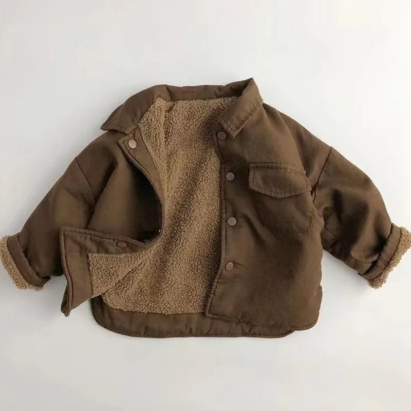 New  Boy  Jackets   Fleece  Kids  Coats   Fashion  Children  Outerwear  Winter  Autumn