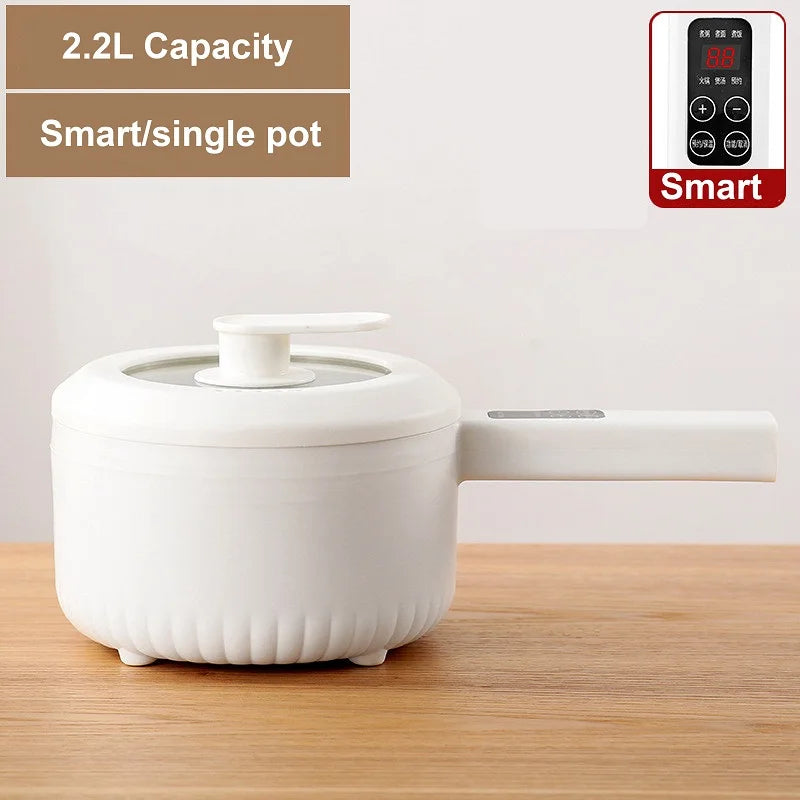 2.2L Electric Cooker Multi-Function Pot Double Layer Home High Capacity Hot Pot Noodle Cooker Non-Stick Pot Kitchen Tool 220V