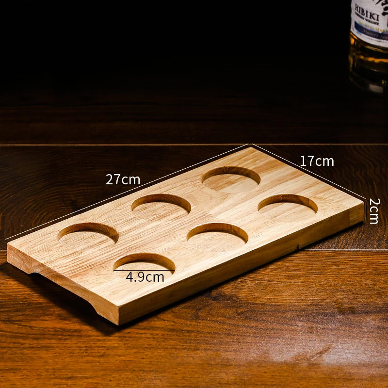 Round egg shaped clear Old Fashioned Whiskey Glasses with Wooden tray Whiskey Tumblers Glassware for Bourbon Barware