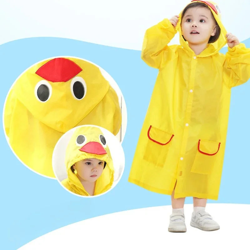 Kids Raincoat Cartoon Animal Style Outdoor Waterproof Children's Raincoat Boys Girls Rainwear Baby Raincoat