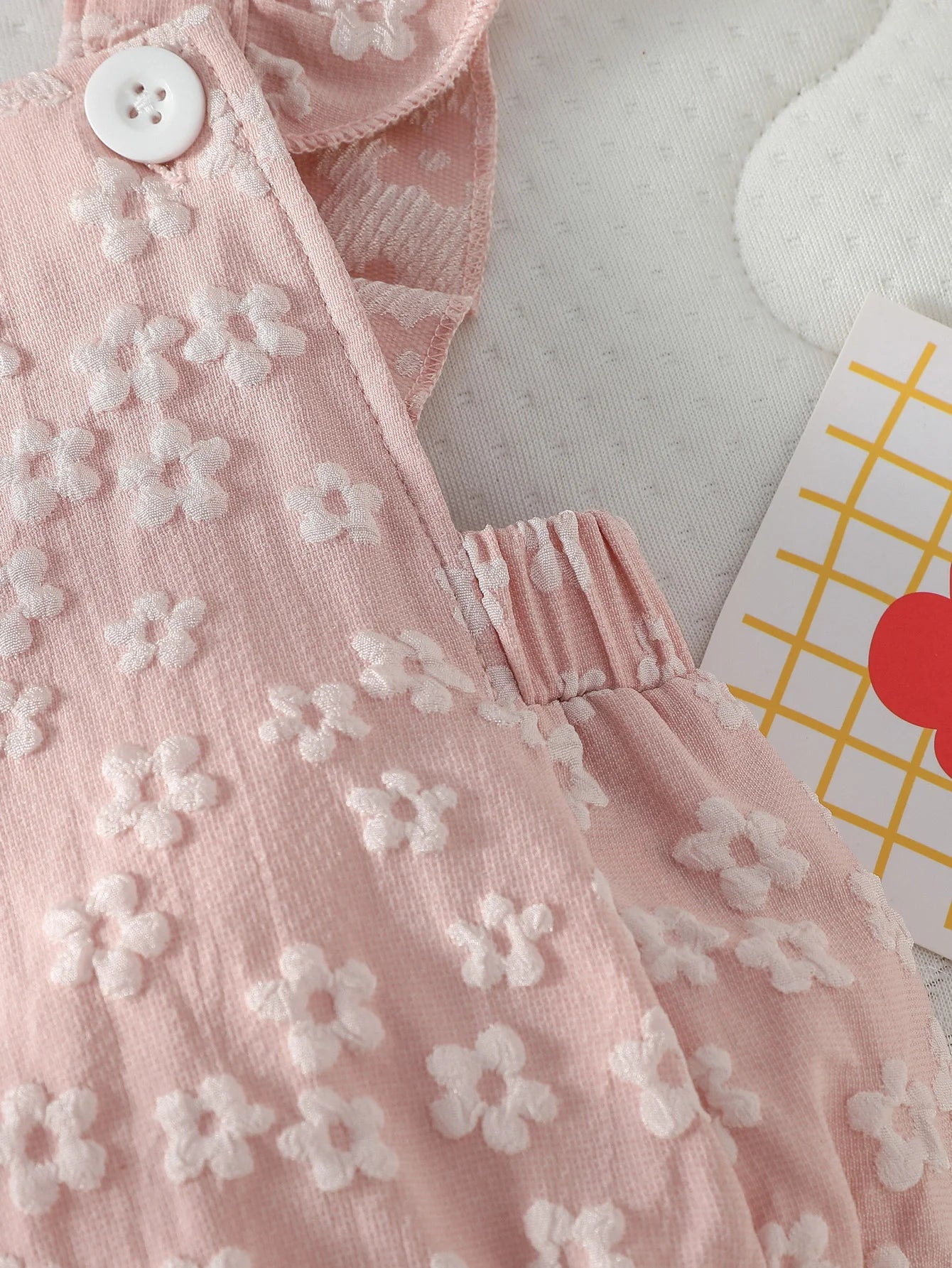 Baby Gilrs Fashion Cute Pink Print Flower Honey Jumpsuit For Summer Sleeveless Casual Clothing+Headband