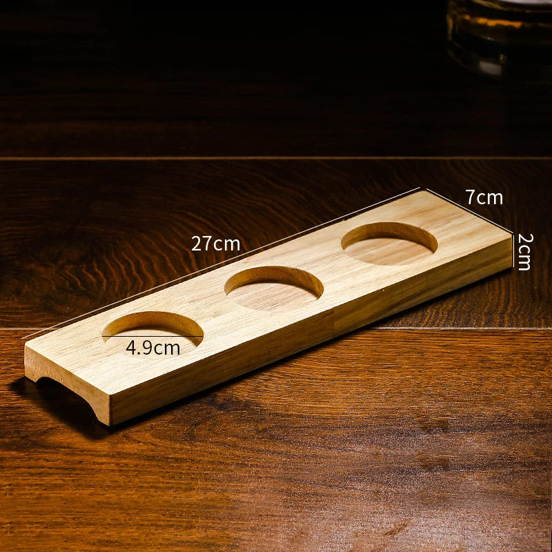 Round egg shaped clear Old Fashioned Whiskey Glasses with Wooden tray Whiskey Tumblers Glassware for Bourbon Barware