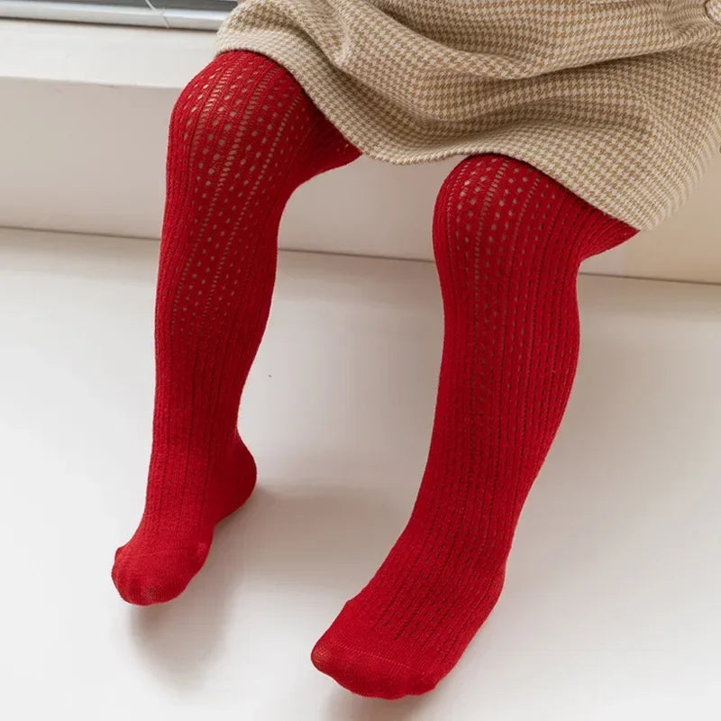 Spanish Style Baby Tights Hollowed Out Stocking for Kids Summer Mesh Girls Pantyhosemosquito Proof Air Conditioning Panty