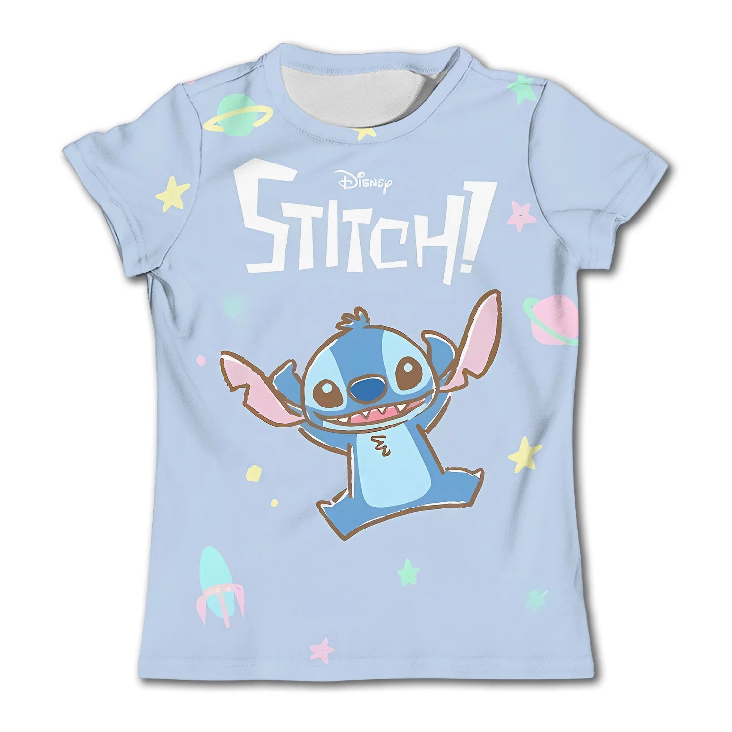 Birthday T Shirts for Kids Cartoon Girls Stitch Clothes Boys Baby T-shirt Girl Soft Short Sleeve KID Sportswear Child Top Tees