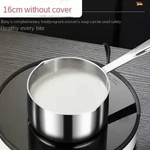 Premium German 316 Stainless Steel Oil Pot for Hot Oil, Hot Milk, and Sauces - Ideal Mini Pot for Home Cooking and Serving
