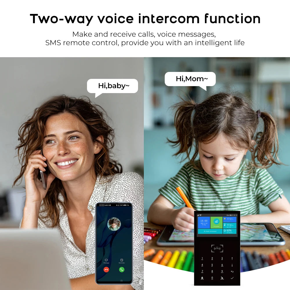 PGST GSM WIFI Smart Home Alarm System Tuya 4G Wireless Smart Life APP Control With Alexa 433MHz Safe Security Door Sensor Siren