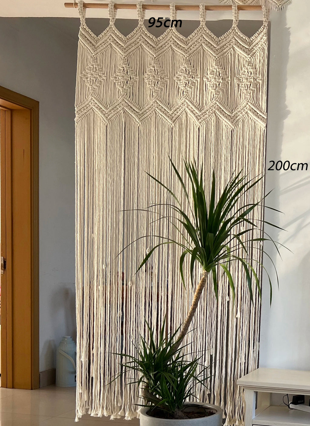 Hand-woven Macrame Cotton Door Curtain Tapestry Wall Hanging Art Tapestry Boho Decoration Bohemia Wedding Backdrop Tapestry