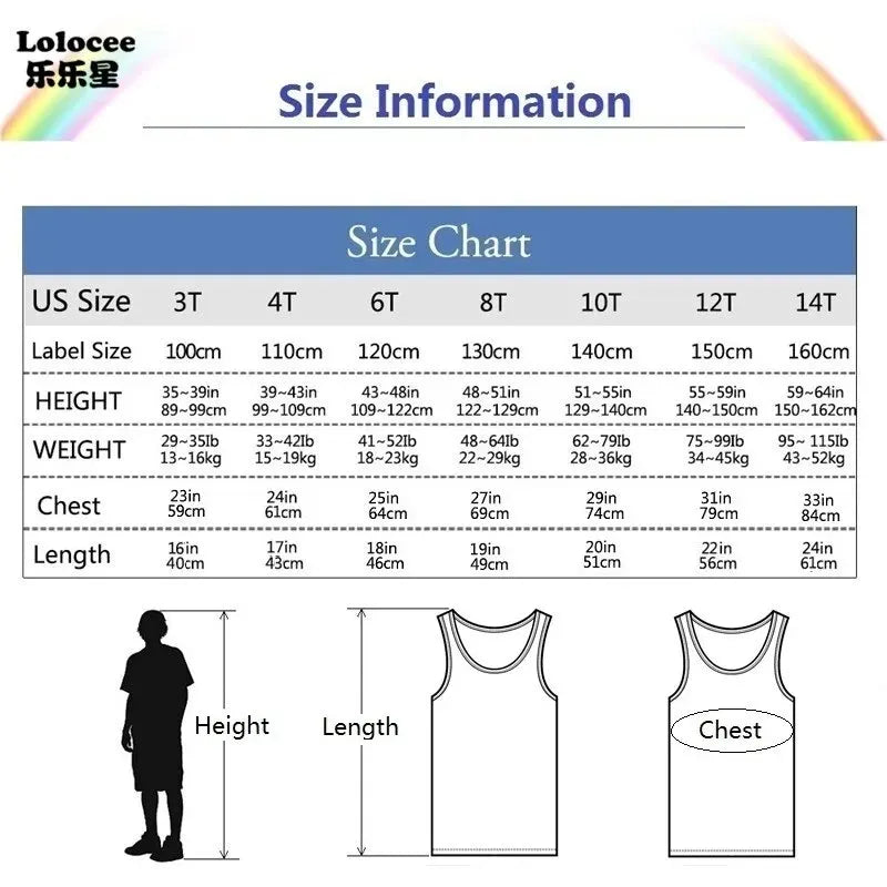 Girls Boys Tank Tops Kids Candy Color Sleeveless Vest 2024 Summer Teenagers Top Tees 3 To 14Yrs Children's Undershirts Clothes
