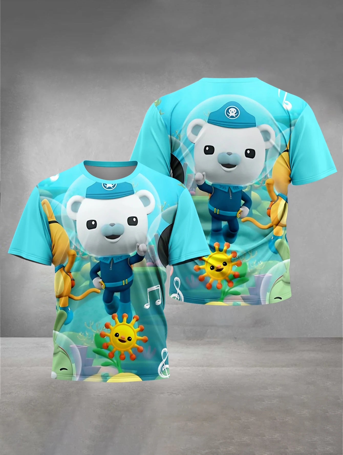 3D Print Cartoon O-octonauts Baby Clothing 5 to 14 Years Male Outdoor Clothes for Children Boy Girl Child T-Shirt Top Shirts