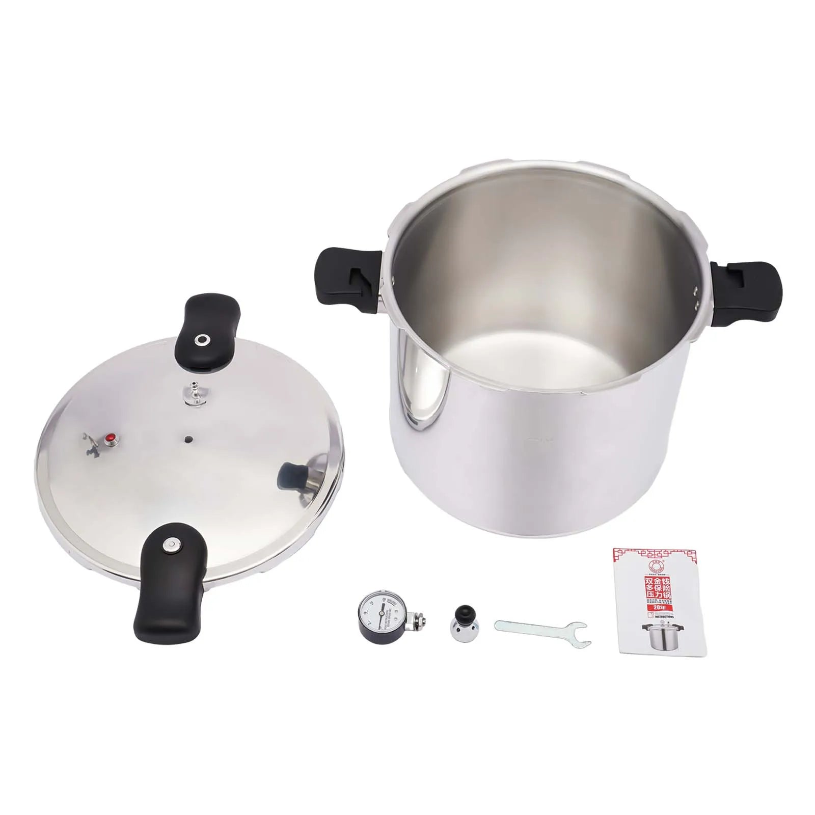 23 Quart Pressure Canner and Cooker with Pressure Gauge 13PSI 90KPA Explosion Proof Safety Valve Extra-Large Size