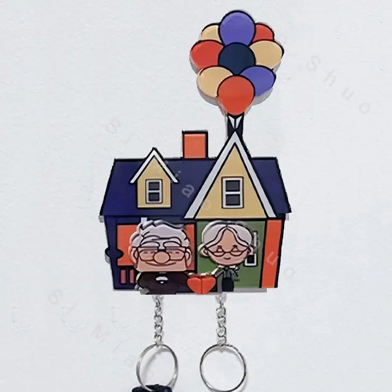 Couple Key Holder Wall Keychain Hanger Prevent Loss Key Pendant Home Decor Refrigerator Sticker Key Organizer Storage For Gift