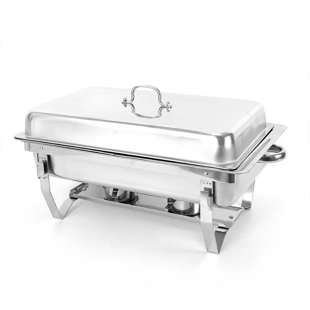 7.5L Chafing Dish Buffet Set, Dual Compartment Dining Stove, Stainless Steel Chafer, Catering Server, Food Warmer Container with Lid