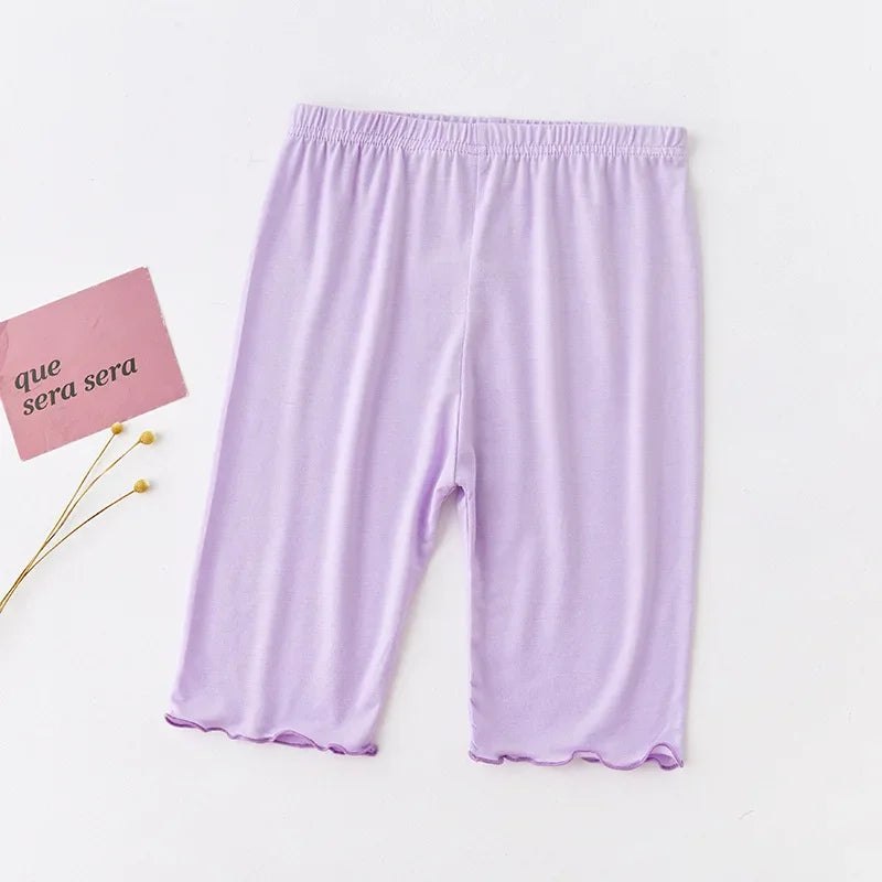 Summer Girls Pants Candy Color Kids Clothes Teenager Panty Trousers Casual Baby Bottoms Sport Knee Length Girl Leggings