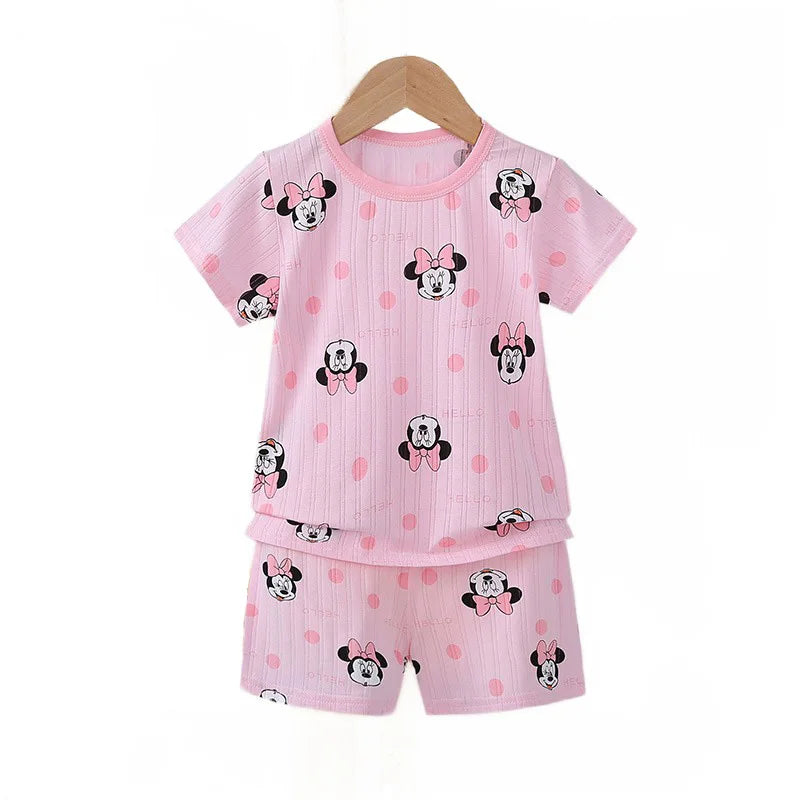 Summer Baby Girl clothes Set Cartoon short sleeve cotton girls Outfits for 0-3year Kids Clothes
