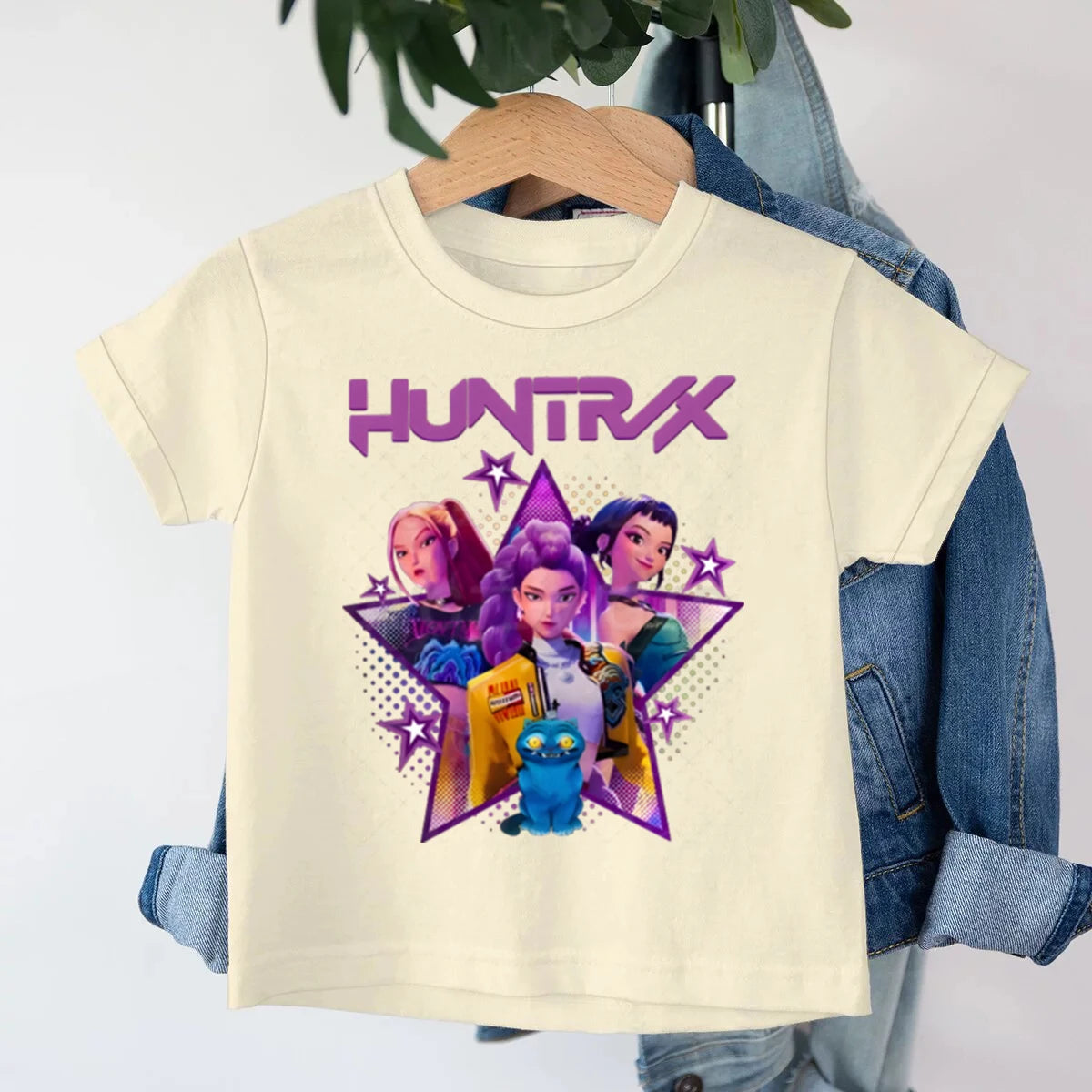 KPop Demon Hunters Kids T-shirt Baby Girls Clothes Fashion Casual Tops 2025 Movie Cotton T Shirt Fans Gift Children's Clothing