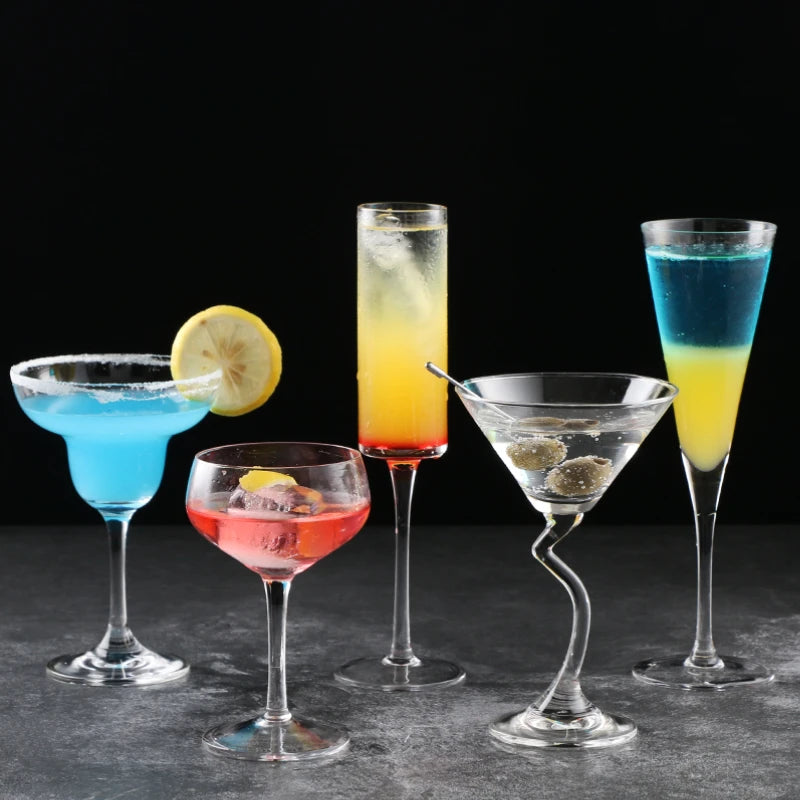 Creative Cocktail Glass Cup Beer Juice Whiskey Glass Cup Martini Wine Cup For Drinking Bar Party Wedding Christsmas Gift Tool