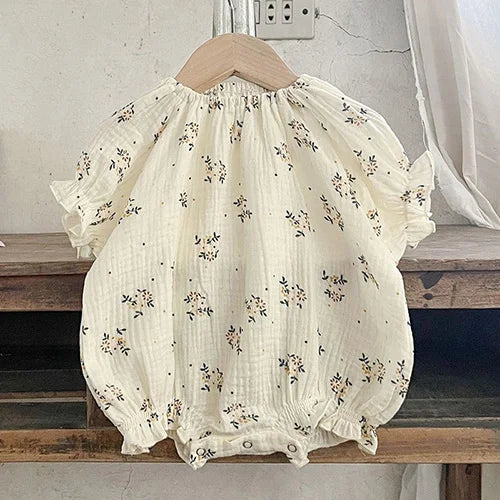 Korean Style Children Clothing Set Short Sleeved Cotton Printed T-Shirt+Shorts Newborn Baby Girls Clothing Suit For Summer