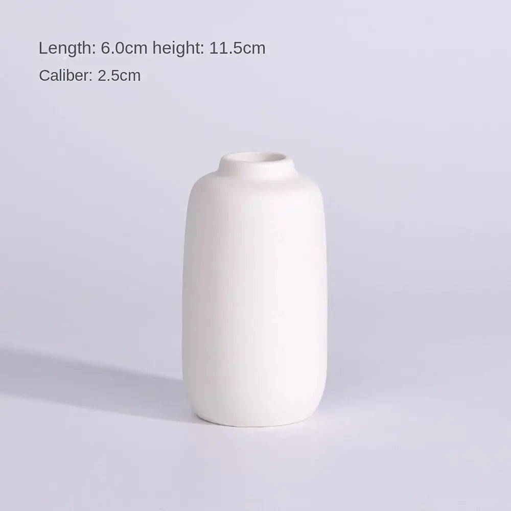 Nordic Style Ceramic Vase Ceramic Vase Desktop Ornaments Dried Flower Decor Hydroponic Plant Vase Bouquets Vases