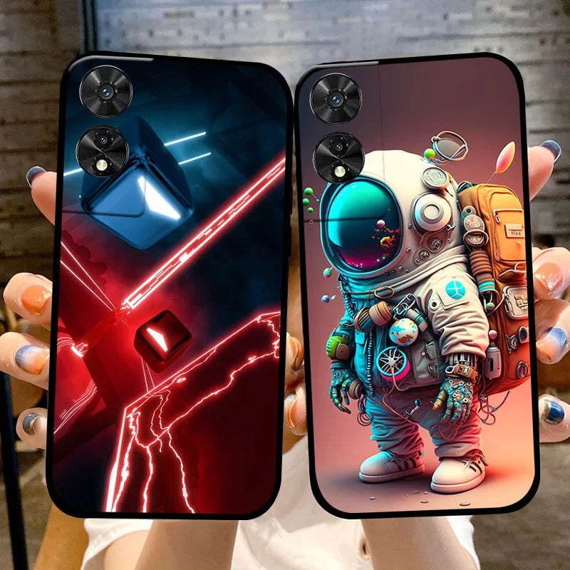 For TCL 50 5G Case, 505, 50 SE Fashion Cartoon Flowers Soft TPU Silicone Phone Cover for TCL 50 XE Nxtpaper Shockproof Coque Fundas