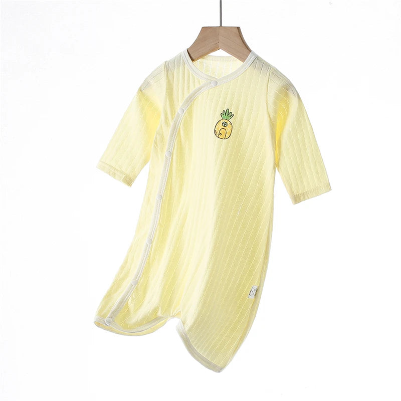 Summer Newborn Baby Homewear Cotton Infant Rompers Soft Baby Bodysuit Breathable Boy Girls Pajamas Baby Clothes 0-18 Months