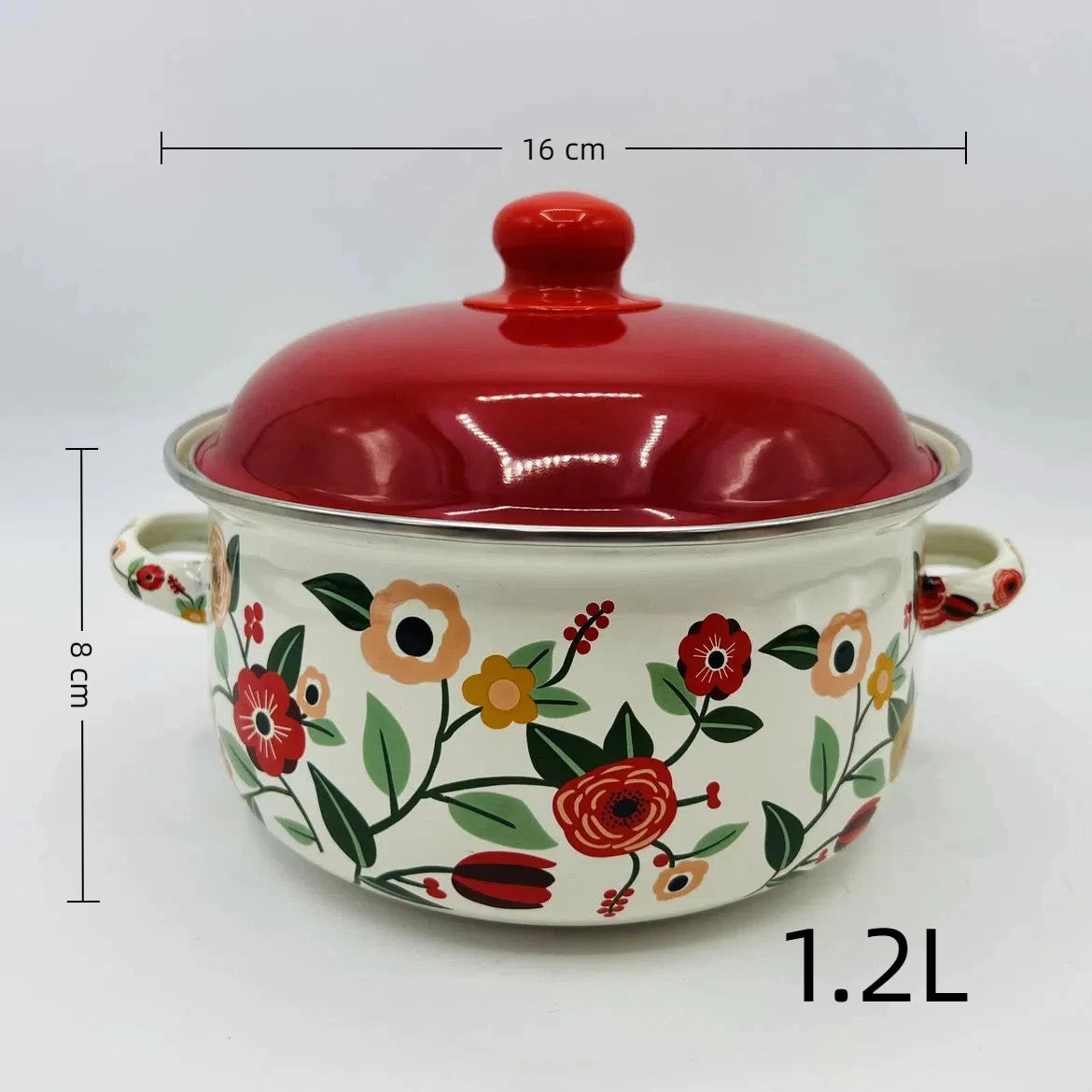 Enamel Thickened Stew Pot Household Kitchen Cookware Cooking Noodles Hot Milk Baby Supplement Stock Pot