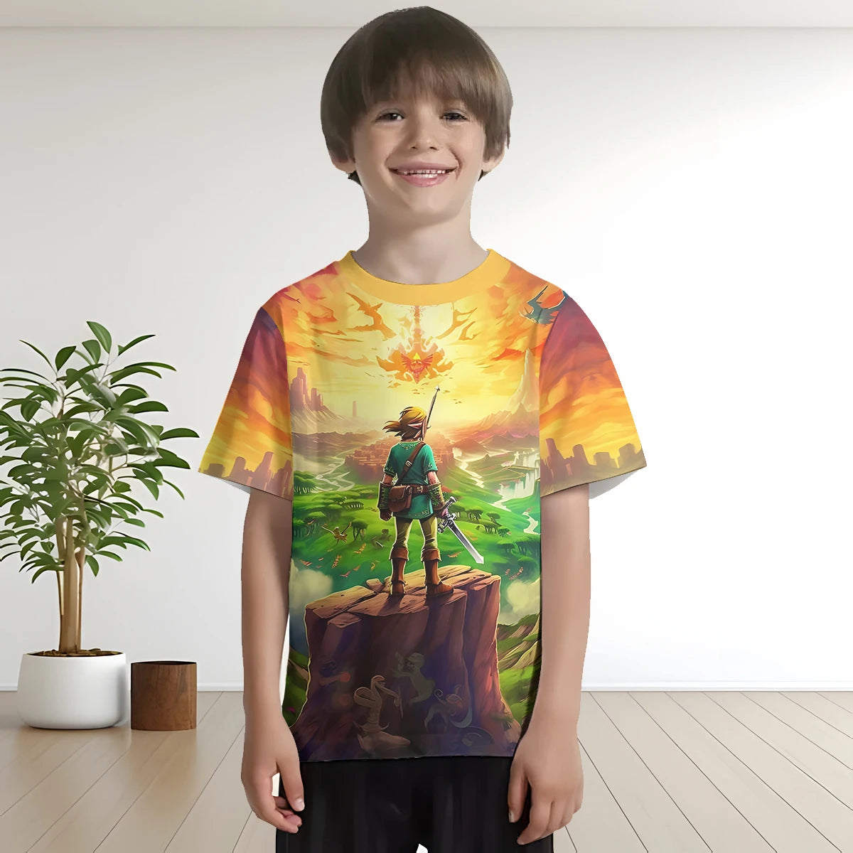 Hot Games Zeldas of Legends 3D Print Baby Clothing 5 to 14 Year Male Outdoor Clothe for Children Boy Girl Child TShirt Top Shirt