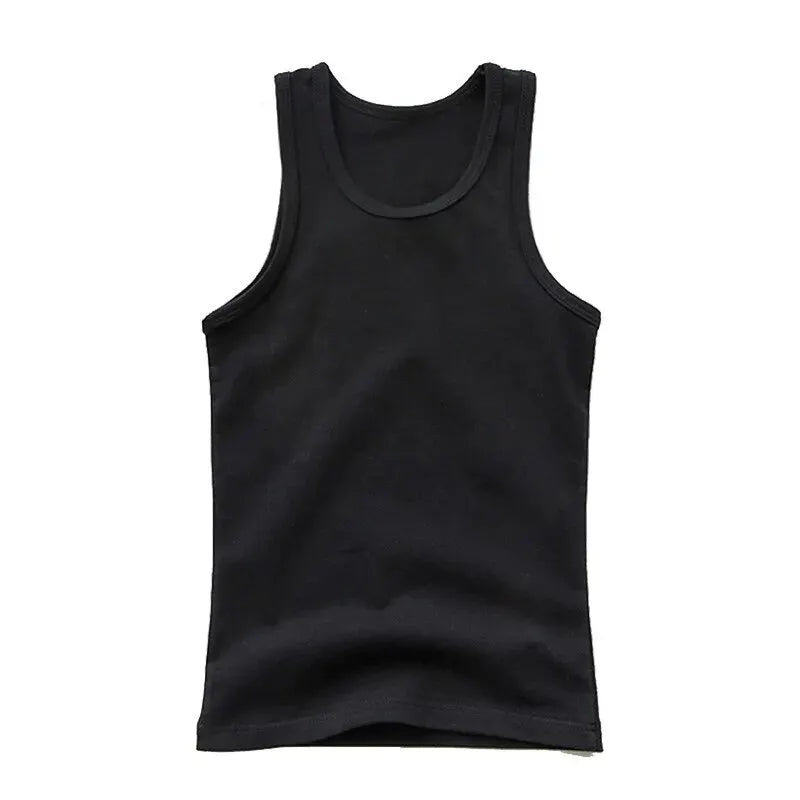 Girls Boys Tank Tops Kids Candy Color Sleeveless Vest 2024 Summer Teenagers Top Tees 3 To 14Yrs Children's Undershirts Clothes