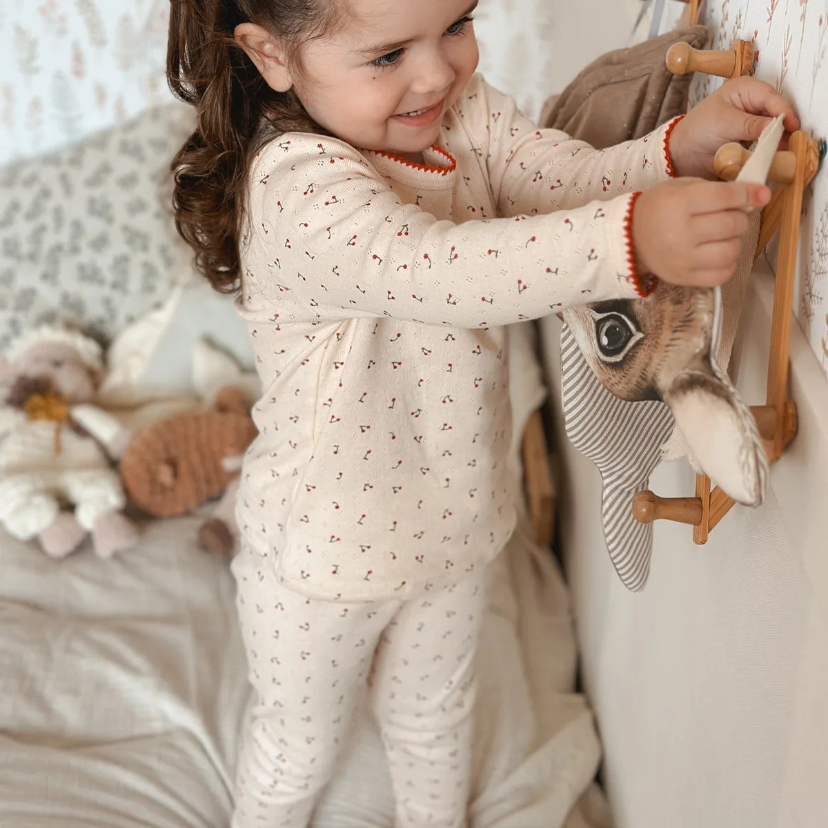 1-6T Toddler Kid Baby Girl Clothes Set Summer 100% Cotton Long Sleeve T Shirt Top Pant Suit Homewear Stretch 2pcs Pajamas Set