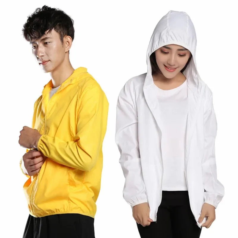 C5 Quick-Drying Waterproof Fishing Coat Unisex Raincoat Outdoor Sun Protection Jackets Lightweight Breathable Women Windbreaker