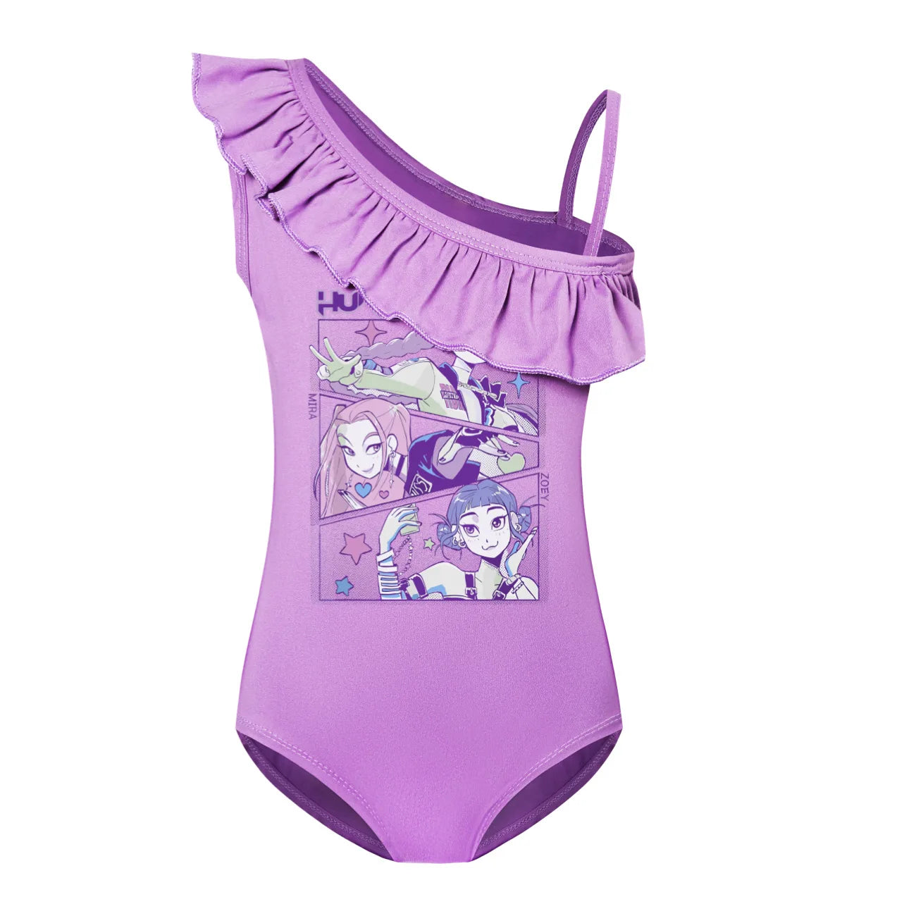 KPop Demon Hunters Huntrix Clothes Kids Swimwear Girls Summer One-Piece Swimsuit Children Sleeveless Swiming Biniki Sets
