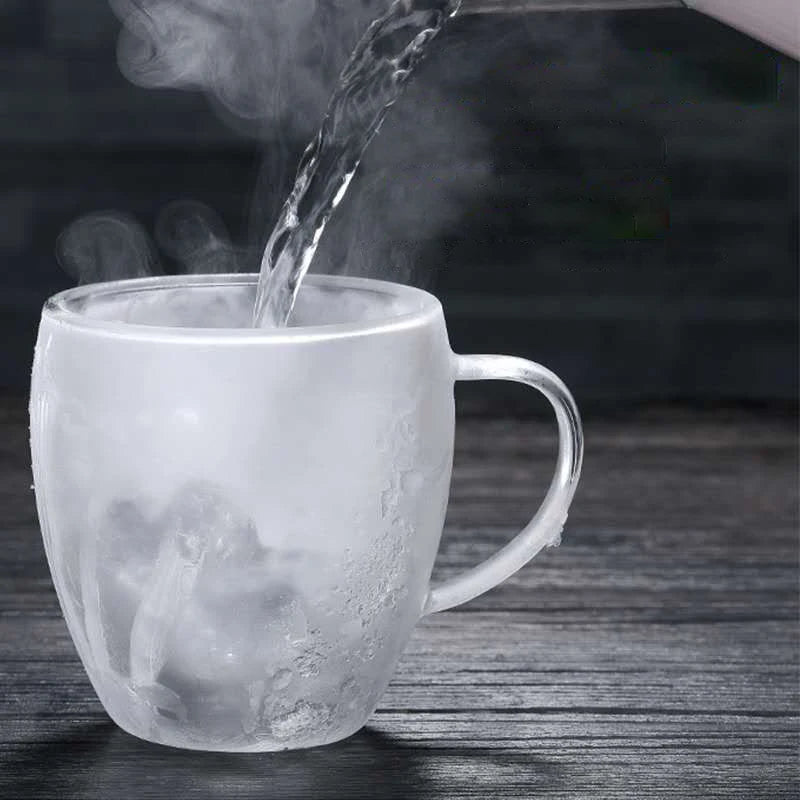 2/3/4Pcs Double Wall High Borosilicate Glass Mug Heat Resistant Tea Milk Lemon Juice Coffee Water Cup Bar Drinkware Lover Gift