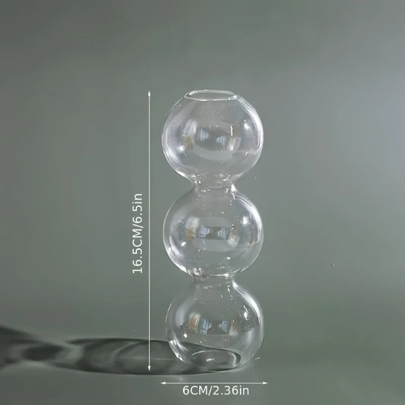 Clear Glass Bubble Hydroponic Vase Cute Style Unique Floral Vase Creative Globose Vase For Wedding Table Centerpieces Home Decor
