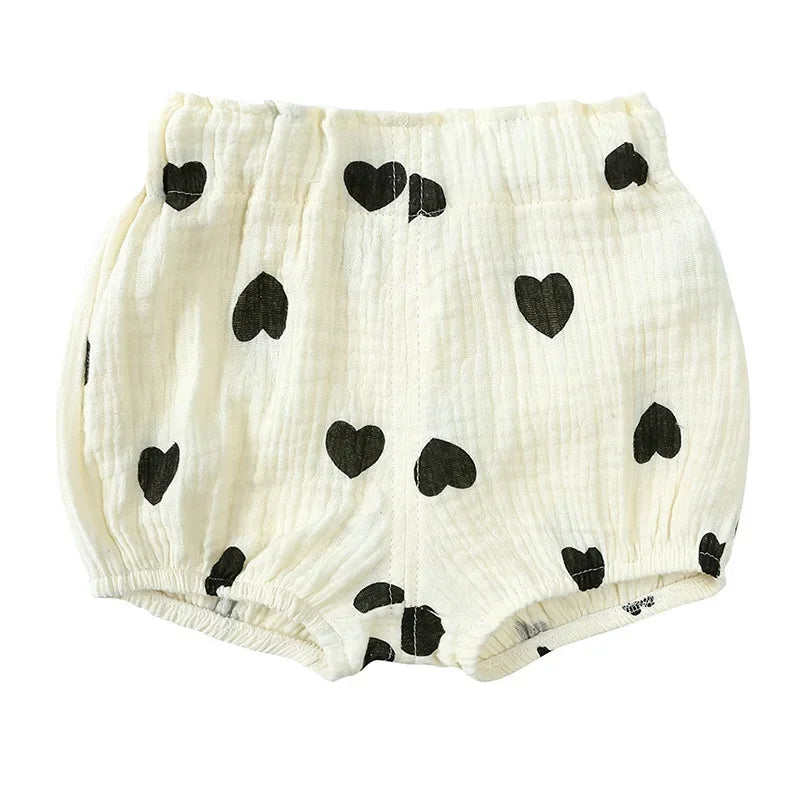 2025 Toddler Baby Summer Shorts Cotton Linen Cartoon Breathable Children Lounge Clothes for 3M-6T Boy Girl Korean Cute PP Pants