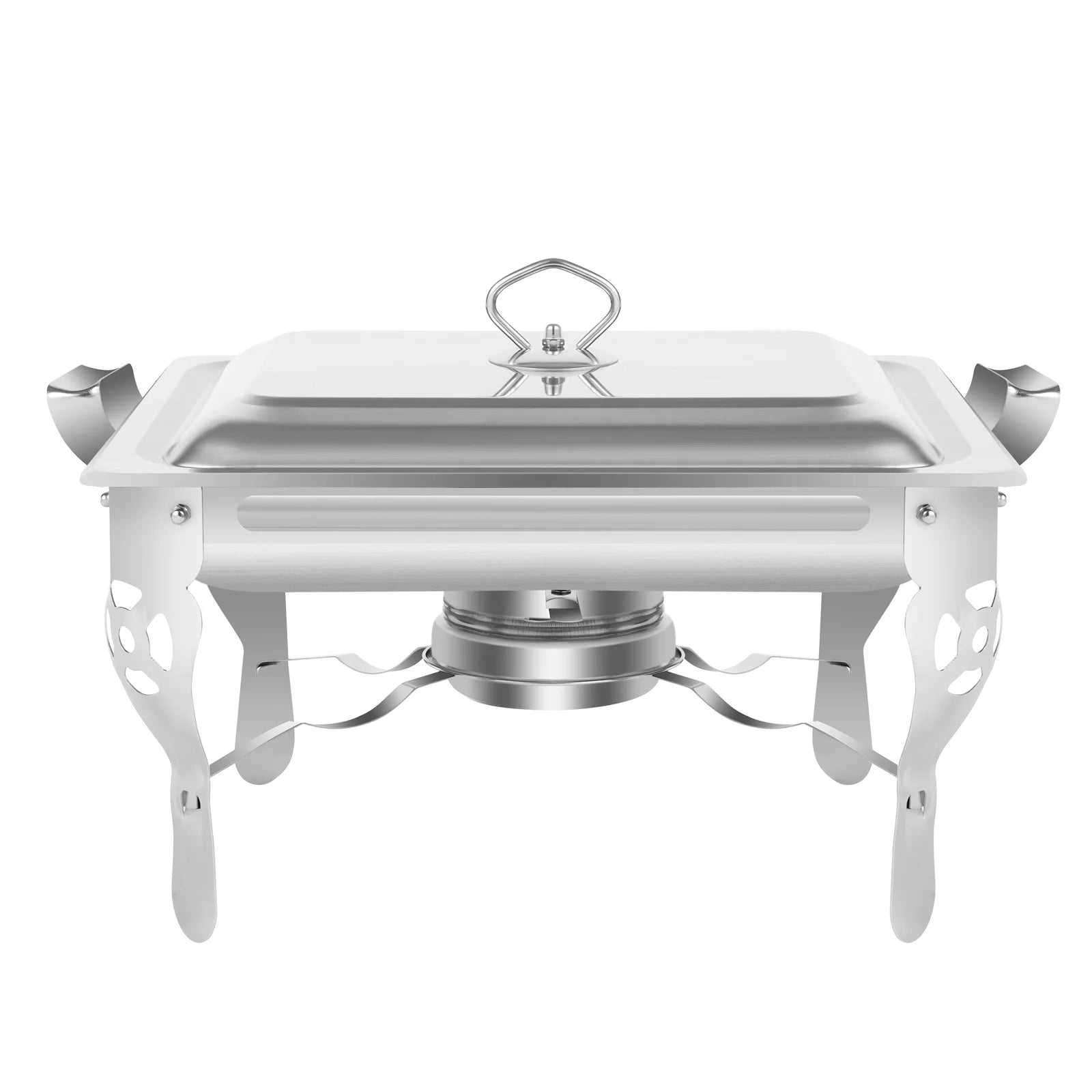 6L Stainless Steel Chafing Dish/ Lid Warmer Catering Warmer Container For Party Buffet Cater Square Self-Service Stove