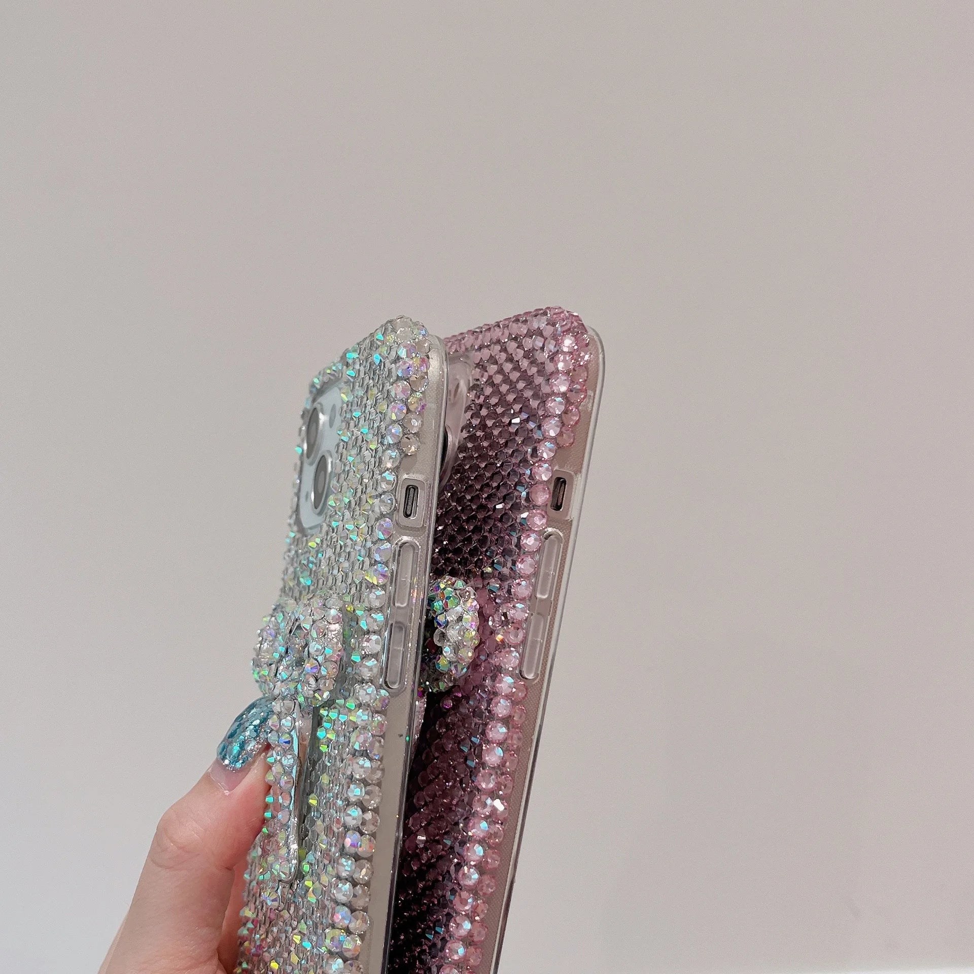 Luxury Full Diamond Bow Case, Sparkling Cute Phone Case, Protective Cover for iPhone 16 Pro Max