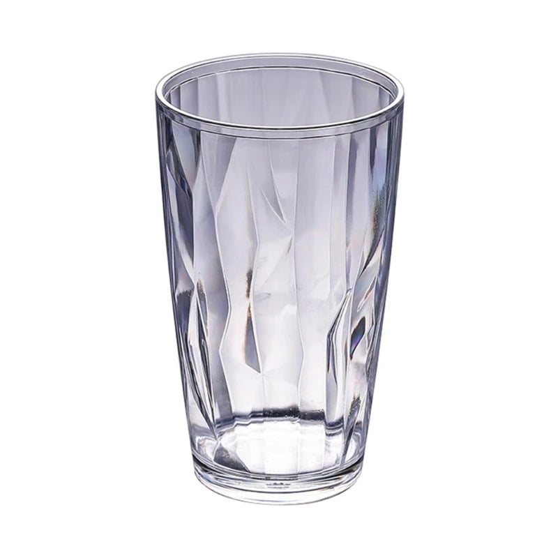 Y1UD Shatterproof Acrylic Water Tumblers 490ml Unbreakable Drinking Glasses Reusable Beer Champagne Cup Dishwasher Safe