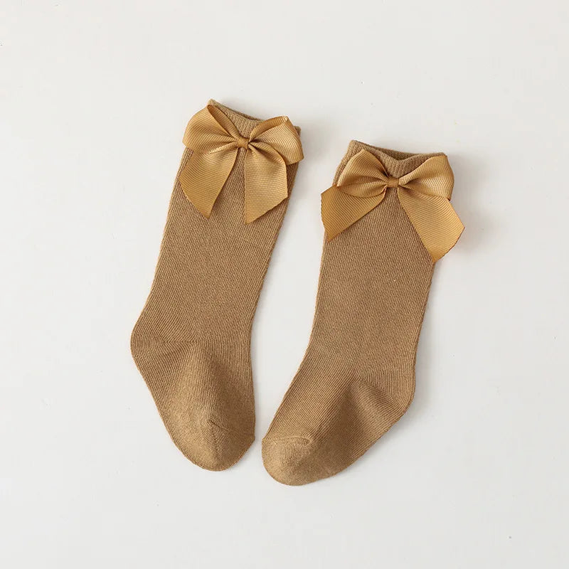 Baby Girls Socks Toddler Spanish Style Bow Cotton Mesh Breathable Newborn Infant Socks 0-5 Years