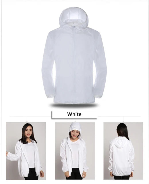 C5 Quick-Drying Waterproof Fishing Coat Unisex Raincoat Outdoor Sun Protection Jackets Lightweight Breathable Women Windbreaker