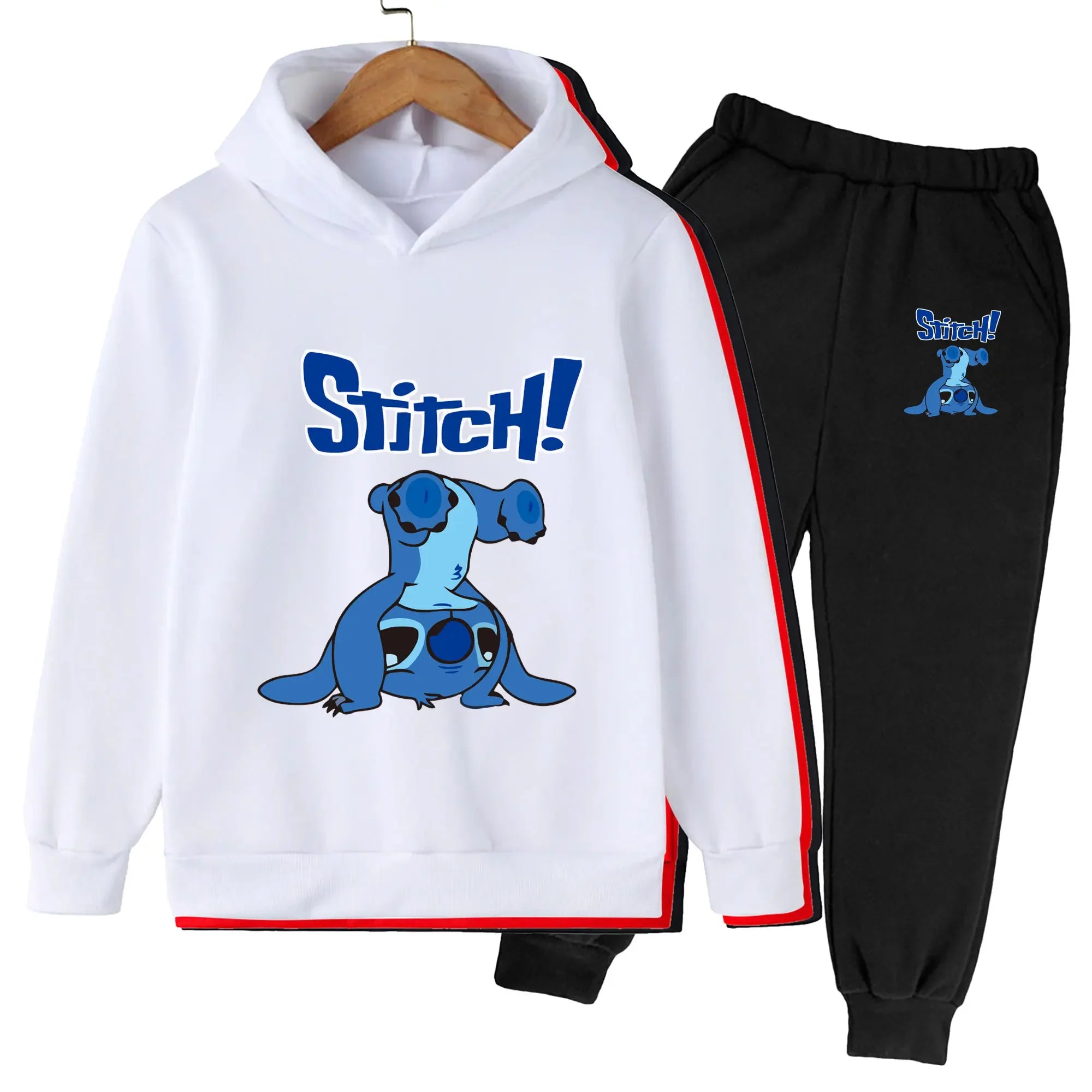 Children's Clothing Sets Cartoon Stitch Hoodies Sweatshirts Kids Clothes Pullover Tracksuit Boys Girls Sportswear 2025 Spring
