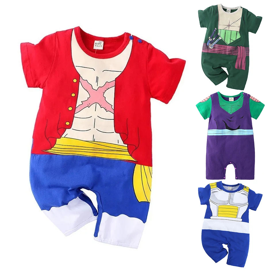 Baby Boy Clothes Toddler Romper Babysuit Newborn Anime Zoro Summer T-shirt Climbing Clothes Infant Stuff Baby Clothing Pajamas
