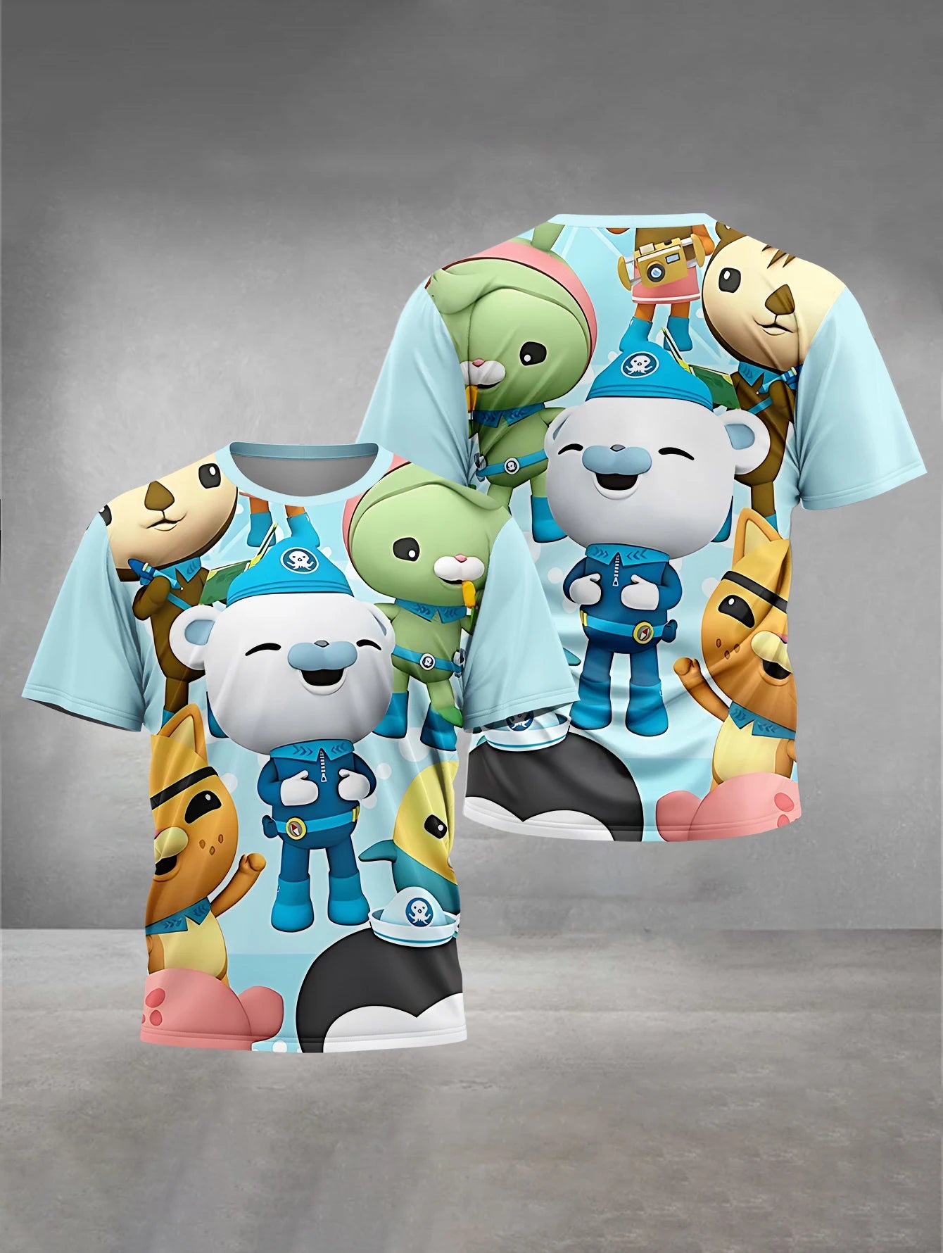 3D Print Cartoon O-octonauts Baby Clothing 5 to 14 Years Male Outdoor Clothes for Children Boy Girl Child T-Shirt Top Shirts