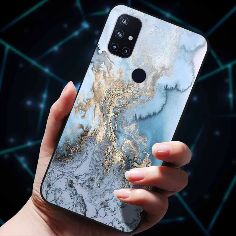 For OnePlus Nord N10 5G Cases N100 N200 Marble Soft Silicone Back Cover for OnePlus Nord N10 N 10 Phone Case Shockproof Coque