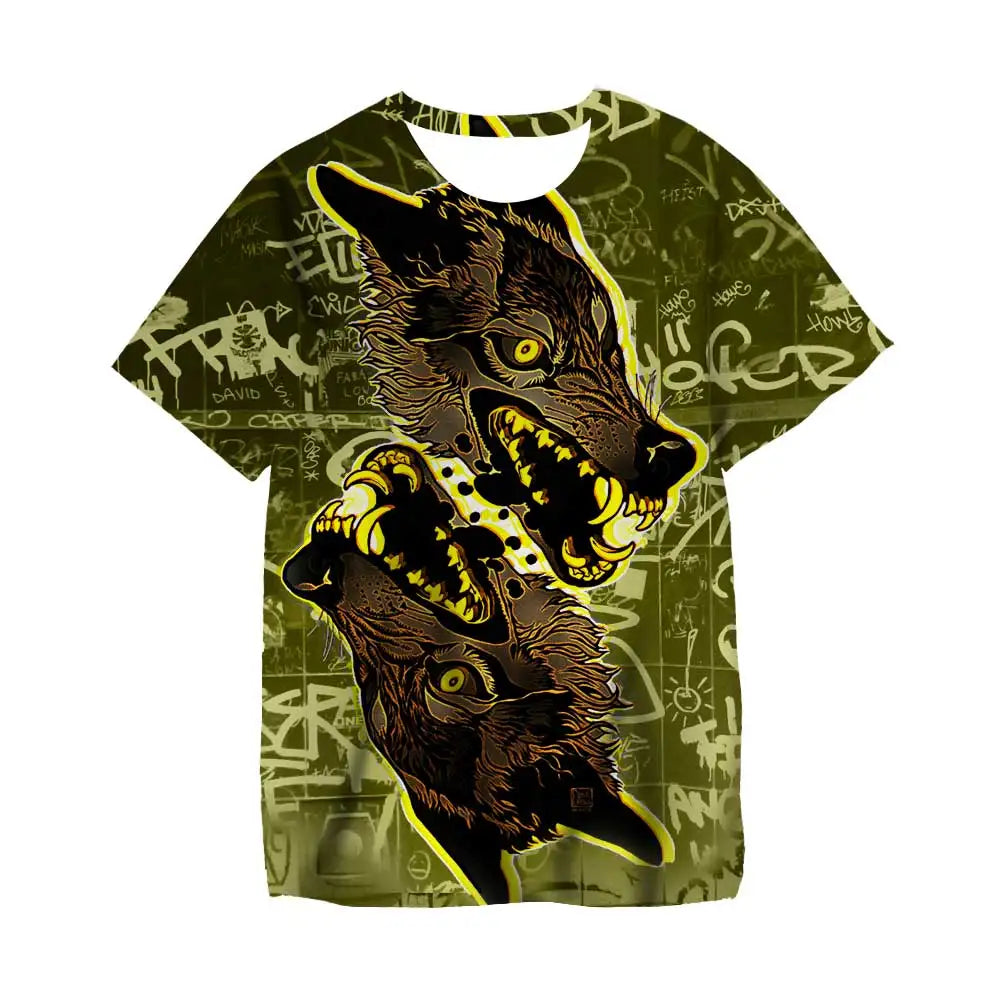 Miniso 2024 Jurassic World Dinosaur T-Shirt Boys Girls Clothes Top Tees Baby Boys T Shirt Children Clothing Men And Women Shirt